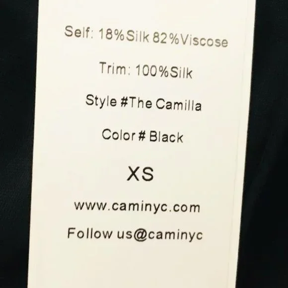 Cami NYC XS Black Strappy Silk Camilla Cami Tank NEW WITH TAGS - Picture 5 of 9